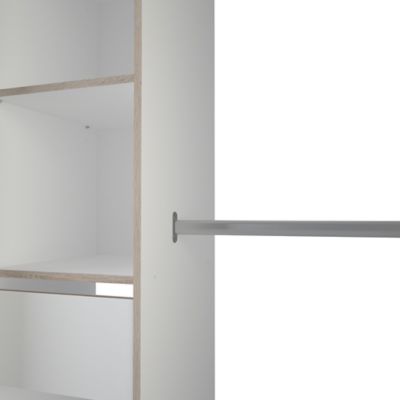 Kit dressing ajustable Lund coloris blanc mat H. 203 x l. (max) 119,8 x P. 50,1 cm