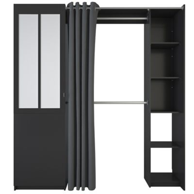 Kit Dressing Atelier Coloris Noir H 218 3 X L 200 6 X P 50 9 Cm Castorama
