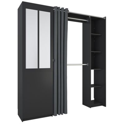 Kit Dressing Atelier Coloris Noir H 218 3 X L 200 6 X P 50 9 Cm Castorama