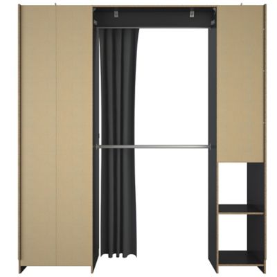 Kit Dressing Atelier Coloris Noir H 218 3 X L 200 6 X P 50 9 Cm Castorama