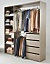 Kit Dressing avec bloc 4 tiroirs décor chêne grisé Karisma l. 181,5 x P. 39,95 x H. 200,4 cm