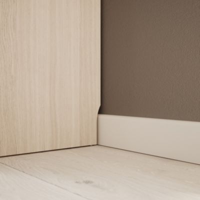 Kit dressing avec rideau, 2 colonnes réversibles L. 220 x H. 220 x P. 48 cm, effet chêne, avec 2 tiroirs, GoodHome Balsam