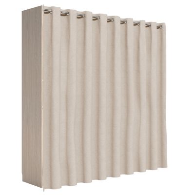 Kit dressing avec rideau, 2 colonnes réversibles L. 220 x H. 220 x P. 48 cm, effet chêne, avec 2 tiroirs, GoodHome Balsam