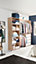 Kit dressing bicolore Karisma avec bloc 4 tiroirs décor chêne et blanc l. 181,5 x P. 39,95 x H. 200,4 cm
