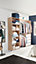 Kit dressing bicolore Karisma avec bloc 4 tiroirs décor chêne et blanc l. 181,5 x P. 39,95 x H. 200,4 cm