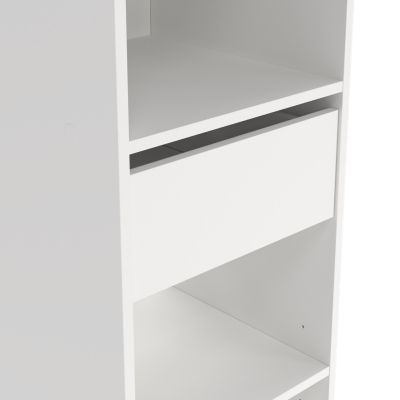 Kit dressing blanc 2 colonnes, 2 tiroirs, H. 200,4 x L. 180 x P. 39,95 cm