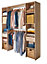 Kit dressing décor chêne Sonoma L. 180 x H. 200,4 x P. 39,9 cm