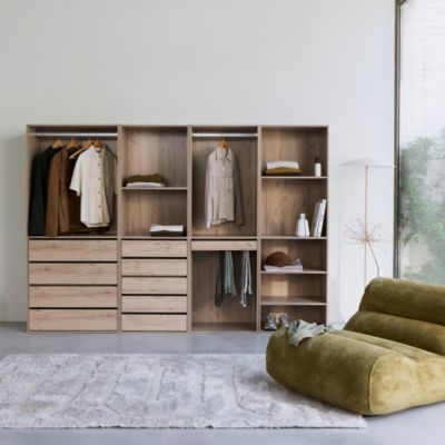 Kit dressing modulable avec 4 éléments. naturel. panneaux stratifiés