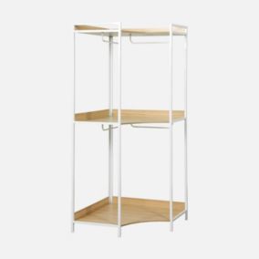 Kit dressing modulable blanc avec 5 éléments. L 360 x P 48 x H 190