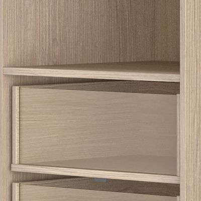 Kit dressing Qazar effet chêne 2 colonnes et 2 penderies l.220 x H.200 x P.48 cm