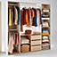 Kit Dressing XL décor chêne et blanc l. 195,5 x P. 40 x H. 200 cm