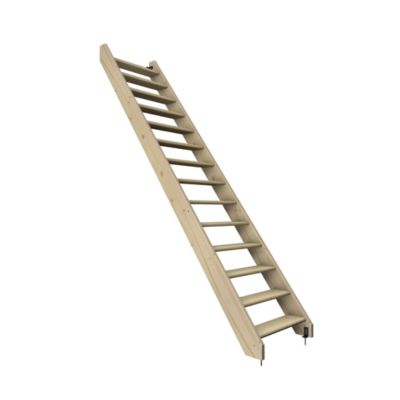 Kit échelle à composer droit en bois, Normandie l.74,5 cm 14 marches sapin Kordo