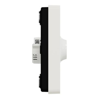 Kit éclairage avec variateur rotatif + passerelle wifi + plaque de finition simple Schneider Electric Odace Wiser blanc
