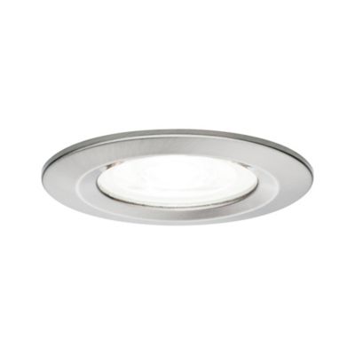 Kit encastrable Nova fixe LED IP44 6,5W 4000K 230V GU10 51mm acier bros/alu zinc
