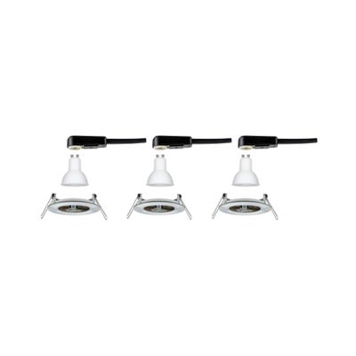 Kit encastrable Nova rd fixe LED IP44 3x6,5W 4000K 230V GU10 51mm acier bros/alu zinc