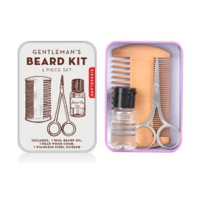 Kit entretien de la barbe en Métal - Kikkerland