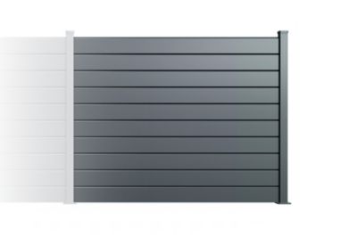 Kit extension Clôture 2m VANO H.150cm aluminium gris