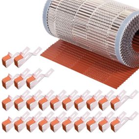 Kit Faitière  1 Closoir Rouge 400 mm x 10 ML Rouge + 25 Clips Rouge pour Faitière ou Arêtier