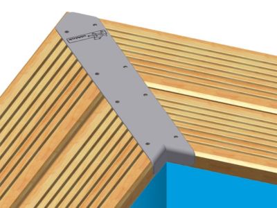 Kit finition margelles en angle pour piscine bois rectangulaire - Ubbink