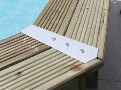 Kit finition margelles pour piscine bois octogonale ou hexagonale - Ubbink