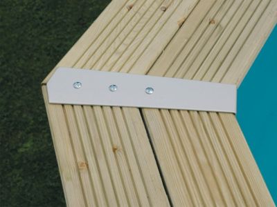 Kit finition margelles pour piscine bois octogonale ou hexagonale - Ubbink