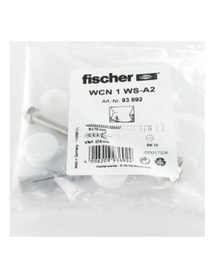 KIT Fixation WC Vis Laiton 6X70 FISCHER - 5 pièces