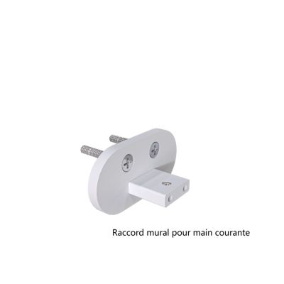 Kit Garde-corps 2m avec raccords muraux - Alu ARGENT - Pose suspendue et latérale - Pour usage intérieur et extérieur