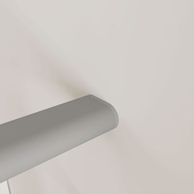 Kit Garde-corps 2m avec raccords muraux - Alu ARGENT - Pose suspendue et latérale - Pour usage intérieur et extérieur