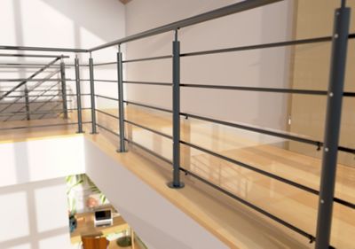 Lame droite en bois massif pour balustrade