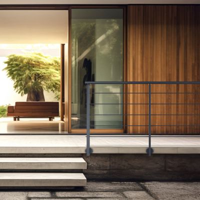 Kit garde-corps aluminium gris anthracite 2m pose latérale, Initio KORDO