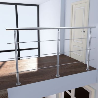 SAILUN Main courante escalier,180cm Garde-corps en acier inoxydable,pour escaliers,balustrade,balcon