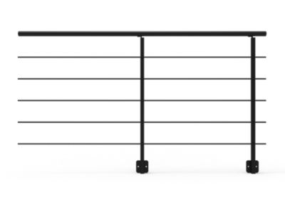 Kit garde corps latéral Balto noir 2m