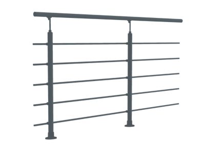 Kit garde-corps pour pose à plat Cala anthracite RAL 7016