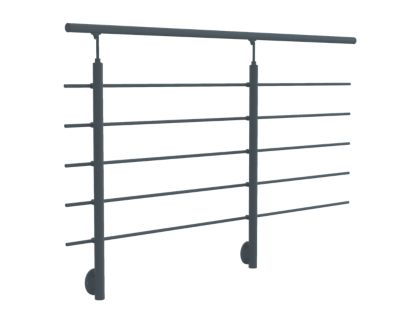 Kit garde-corps pour pose latérale Cala anthracite ral 7016