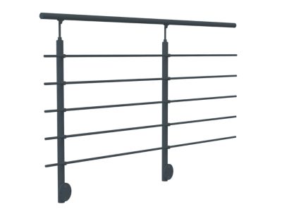 Kit garde-corps pour pose latérale Cala anthracite ral 7016