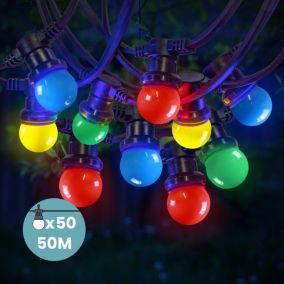 Kit Guirlande Guinguette 50m IP 65 Multicolore