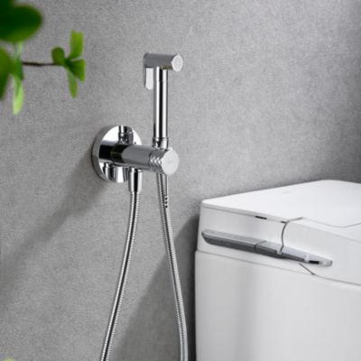 Kit Hygiène Douchette de WC / Bidet Encastré Chrome IMEX GENOVA RDG053