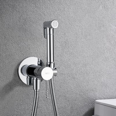 Kit Hygiène Douchette de WC / Bidet Encastré Chrome IMEX GENOVA RDG053