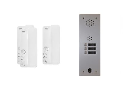 Kit interphone 1 rangée avec 3 combinés URMET Collectif