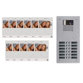 Kit Interphone Vidéo Collectif Bus 2 Fils G2p 11 Appels
