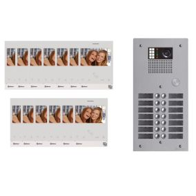 Kit Interphone Vidéo Collectif Bus 2 Fils G2p 13 Appels