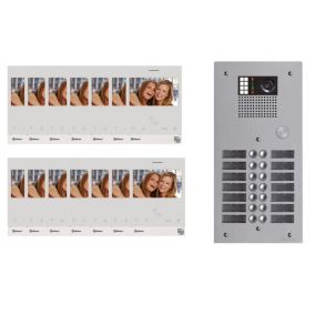 Kit Interphone Vidéo Collectif Bus 2 Fils G2p 14 Appels