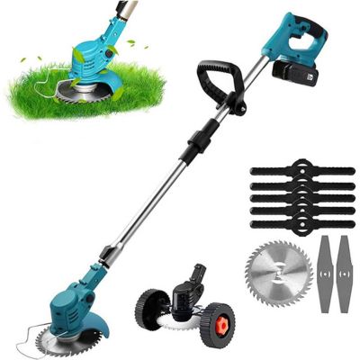 Kit Jardin Électrique Multifonction : Tondeuse + Taille-Bordures Pliable et Léger avec Perche Adjustable