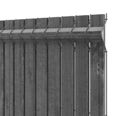 Kit lamelles d'occultation bois gris H.173 cm