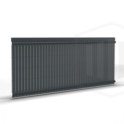 Kit lamelles d'occultation PVC gris anthracite Haut 103 x Larg 250 cm
