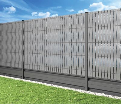 Kit lamelles d'occultation PVC pleines mousse expansé H.153 x L.250 Gris Quartz finition 3D