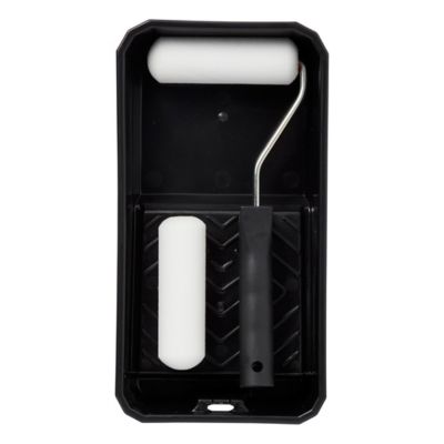 Kit mini rouleau laqueur + 1 manchon + 1 bac de peinture 100mm