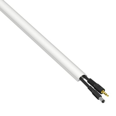 Kit moulure semi-circulaire D-Line 20 x 10 mm blanc avec accessoires, lot de 4