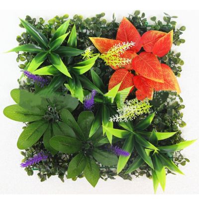 Kit Mur Végétal 25x25cm - Fausses Plantes pour Décoration - Gazon Synthétique Anti-UV- Idéal Mariage, Terrasse, Balcon