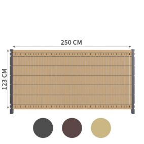 Kit Occultation Composite - L2,5 x H1,23m - Couleur : Beige - Haute Resistance - Occultant Pour Grillage Rigide